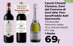 Kvickly Cecchi Chianti Classico, Gavi del Comune di Gavi eller Fontanafredda Asti Spumante tilbud