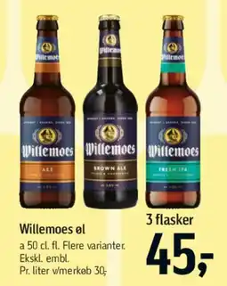 Føtex Willemoes øl (3 flasker) tilbud