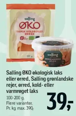 Føtex Salling ØKO økologisk laks eller ørred tilbud