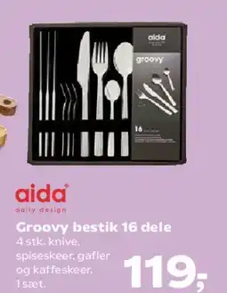 Kvickly Aida bestiksæt 16 dele tilbud