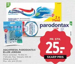MENY Aquafresh, Parodontax eller Jordan tilbud