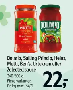 Føtex Dolmio / Mutti sauce (udvalgte saucer) tilbud