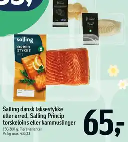 Føtex Salling dansk laksestykke eller ørred tilbud