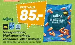 Bilka Lakseportioner / rejer / blæksprutteringe tilbud