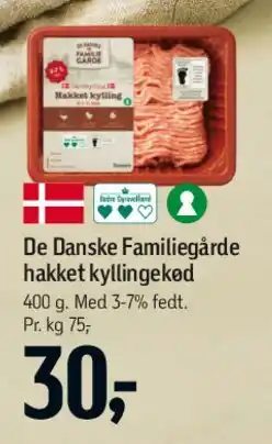 Føtex De Danske Familiegårde hakket kyllingefilet tilbud