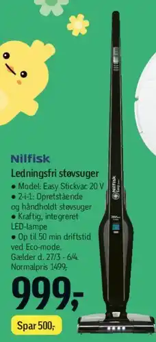 Føtex Nilfisk ledningsfri støvsuger tilbud