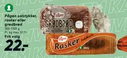 Bilka Pågen - brødvarianter (solstykker, rasker, grødbrod) tilbud