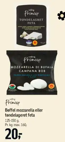 Føtex Bøffel mozzarella eller tøndelaget feta tilbud