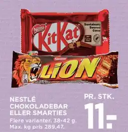 MENY Nestlé chokoladebar / Smarties tilbud