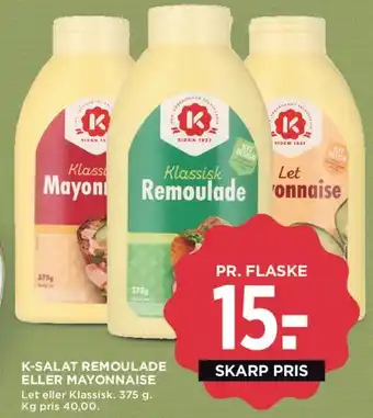 MENY K-Salat Remoulade eller Mayonnaise tilbud