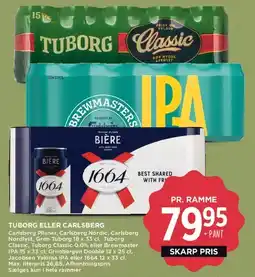MENY Tuborg eller Carlsberg (ramme) tilbud