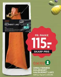 MENY OMHU koldrøget laks tilbud