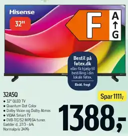 Føtex Hisense 32A5Q 32 QLED TV tilbud
