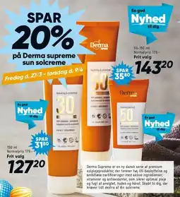 Bilka Derma Supreme solcreme tilbud