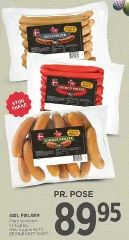 MENY Gøl pølser tilbud