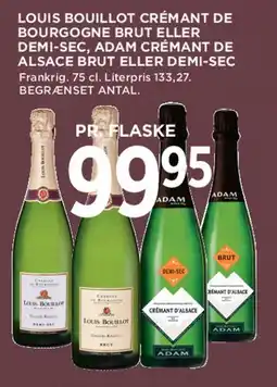MENY Louis Bouillot Crémant de Bourgogne / Adam Crémant de Alsace tilbud