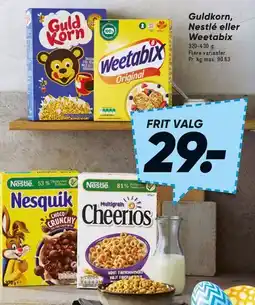 Bilka Guldkorn / Weetabix / Nestlé morgenmad tilbud