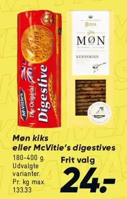 Bilka Men kiks eller McVitie's Digestives tilbud