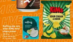 Bilka KIMs Sour Cream & Onion chips Salling Holiday Dipmix tilbud