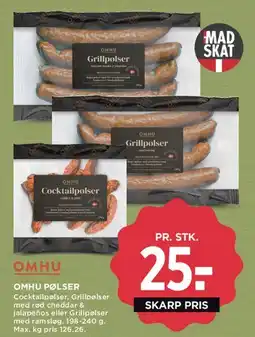 MENY OMHU pølser tilbud