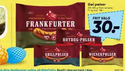 Bilka Gøl pølser / Frankfurter tilbud