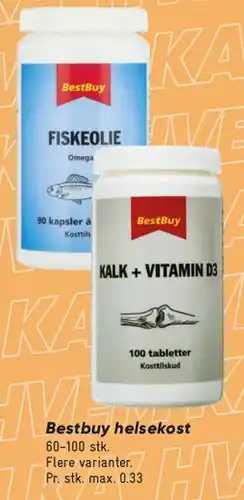 Bilka Bestbuy helsekost / kosttilskud tilbud