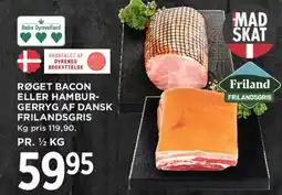 MENY Røget bacon eller hamburgerryg af dansk frilandsgris tilbud