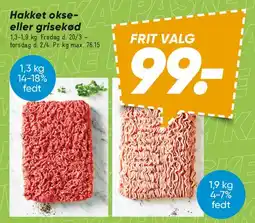 Bilka Hakket kød (okse eller gris) tilbud