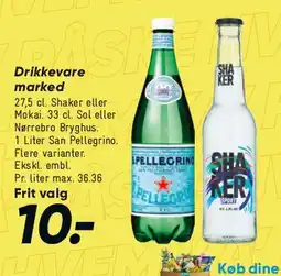 Bilka Drikkevarer (Pellegrino / Shaker m.fl.) tilbud