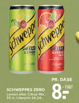 MENY Schweppes Zero tilbud