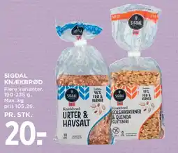 MENY Sigdal knækbrød tilbud