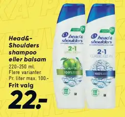 Bilka Head & Shoulders (2-i-1) shampoo / balsam tilbud