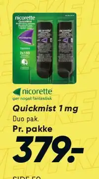 Bilka Nicorette Quickmist 1 mg tilbud
