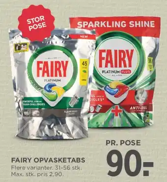 MENY FAIRY opvasketabs tilbud