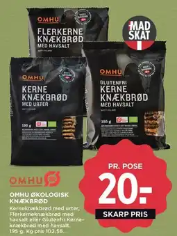MENY OMHU Økologisk knækbrød tilbud