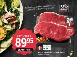 MENY KOTELETTER AF DANSK KALV tilbud