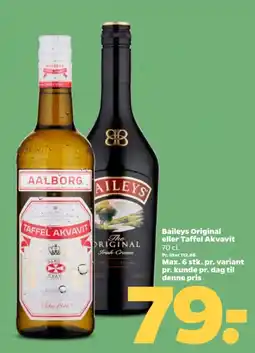 Netto Baileys Original eller Taffel Akvavit tilbud