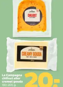 Netto La Campagna chiliost eller cremet gouda tilbud