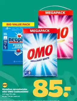 Netto Neophos opvasketabs eller OMO vaskemiddel tilbud