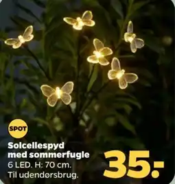 Netto SPOT Solcellespyd med sommerfugle tilbud