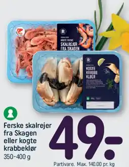 REMA 1000 Ferske skalrejer fra Skagen eller kogte krabbeklør tilbud