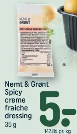 REMA 1000 Nemt & Grønt Spicy creme fraiche dressing tilbud