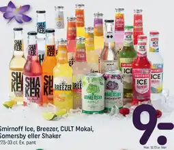 REMA 1000 Smirnoff Ice, Breezer, CULT Mokai, Somersby eller Shaker tilbud