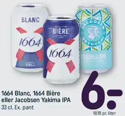 REMA 1000 1664 Blanc / 1664 Bière eller Jacobsen Yakima IPA tilbud
