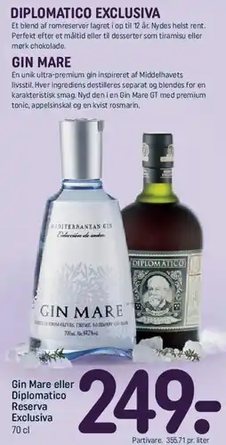 REMA 1000 Gin Mare eller Diplomatico Reserva Exclusiva tilbud