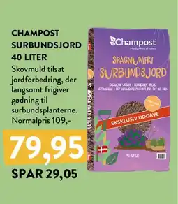 Plantorama Champost Surbundsjord 40 liter tilbud