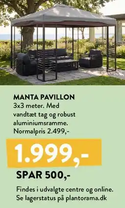 Plantorama Manta pavillon tilbud