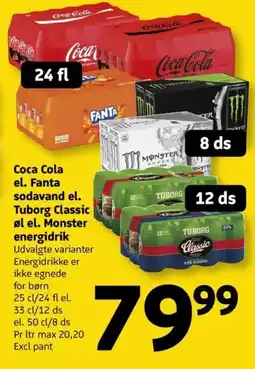 Løvbjerg Coca Cola el. Fanta sodavand el. Tuborg Classic øl el. Monster energidrik tilbud