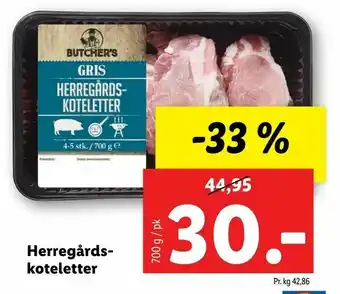 Let-Køb Herregårds- koteletter tilbud