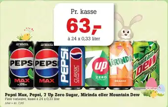 Poetzsch Padborg Pepsi Max, Pepsi, 7Up Zero Sugar, Mirinda eller Mountain Dew tilbud